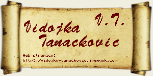 Vidojka Tanacković vizit kartica